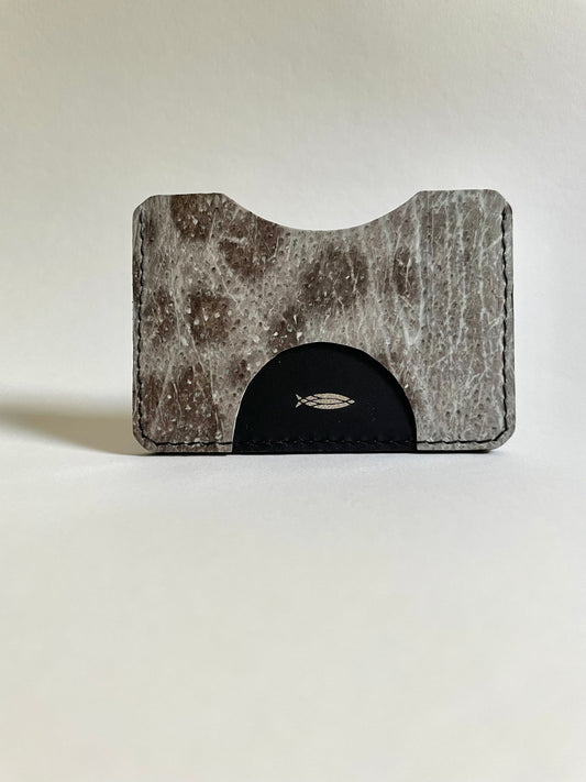 Wolf fish leather cardholder