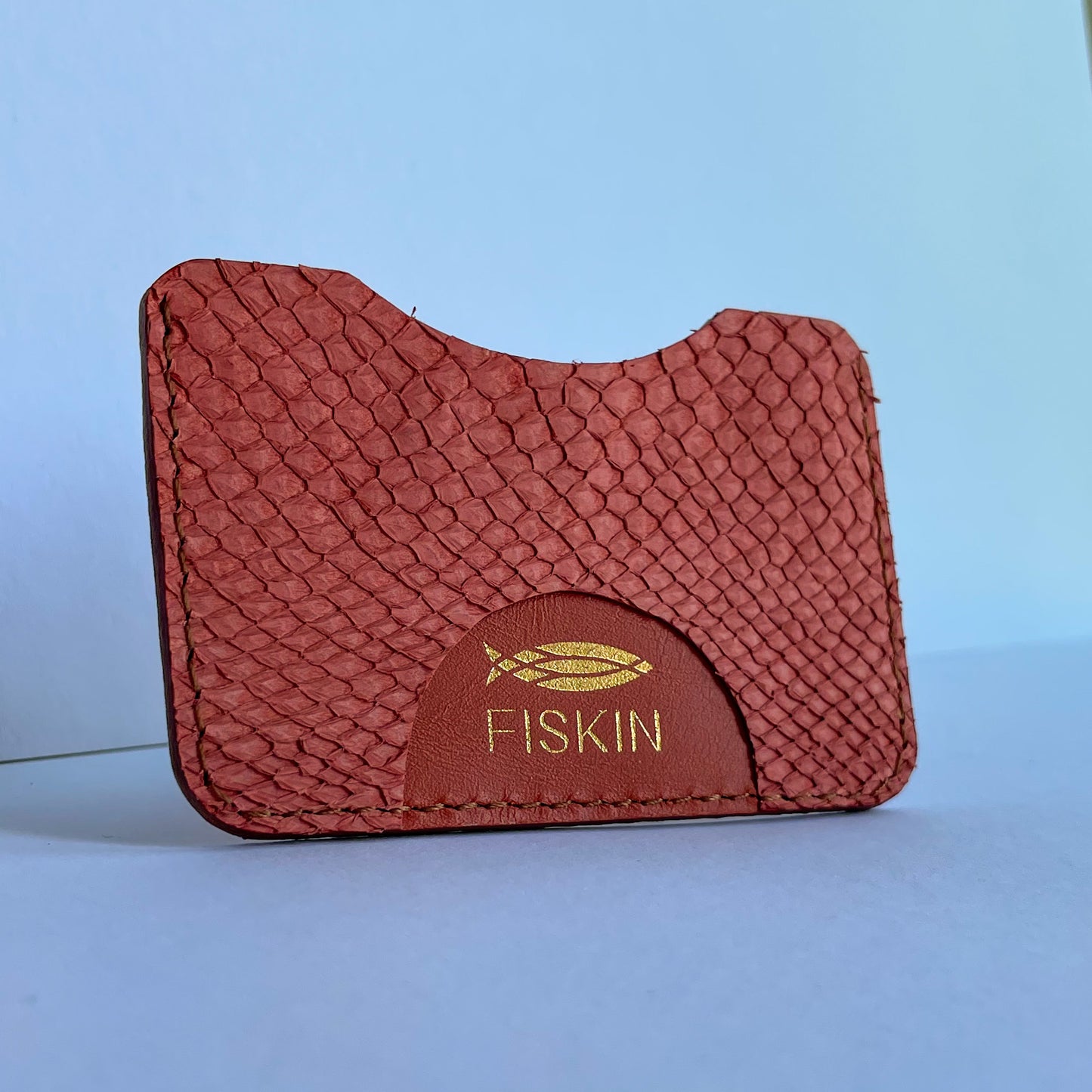 Fish leather cardholder, sun touch collection